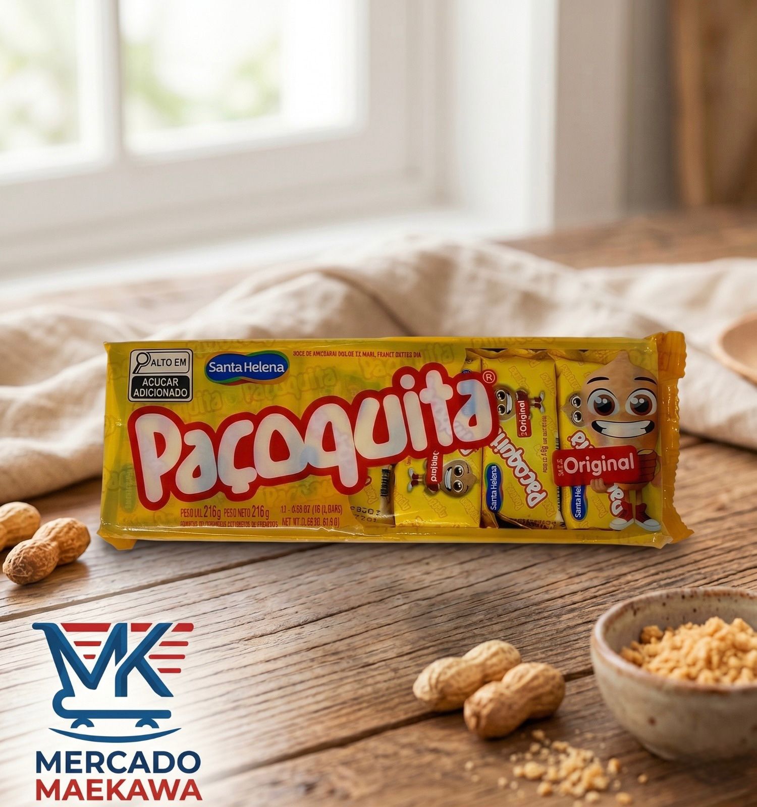 Paçoquita com 12 Unidades - O Doce Mais Amado do Brasil